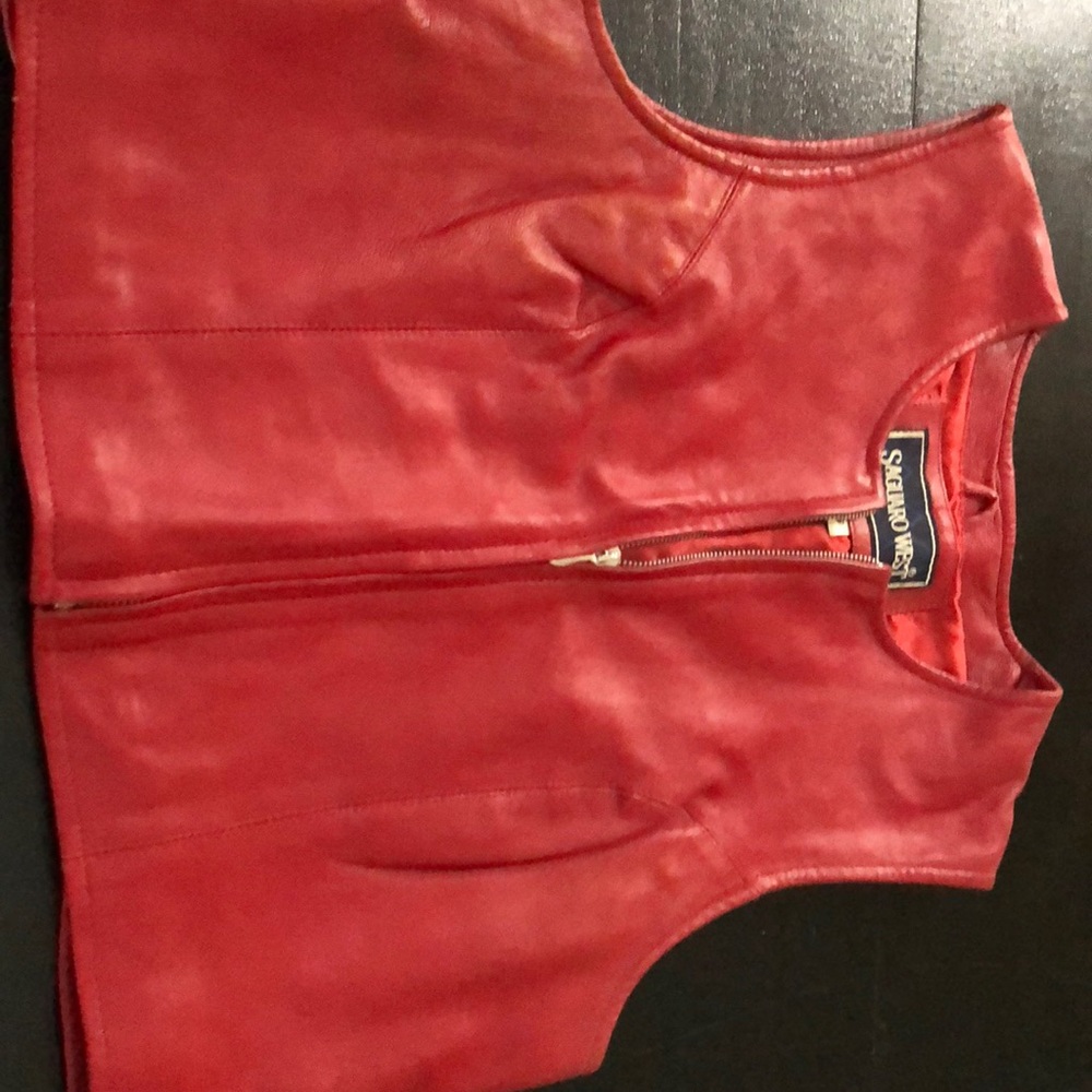 Ladies leather vest
